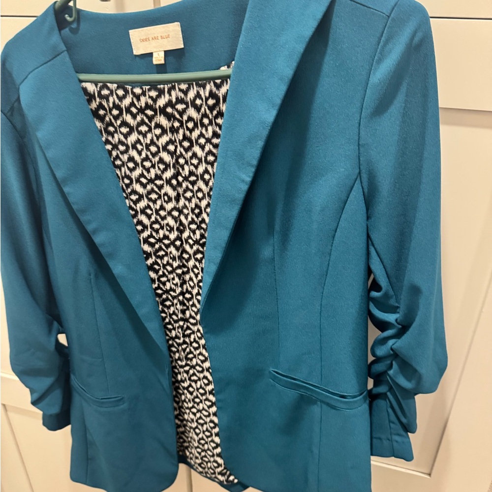 Skies Are Blue Vibrant Blue Blazer